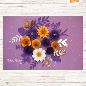 3D Rolled Flower SVG & Butterfly Bundle, Paper Flower Templates for Cricut Crafts