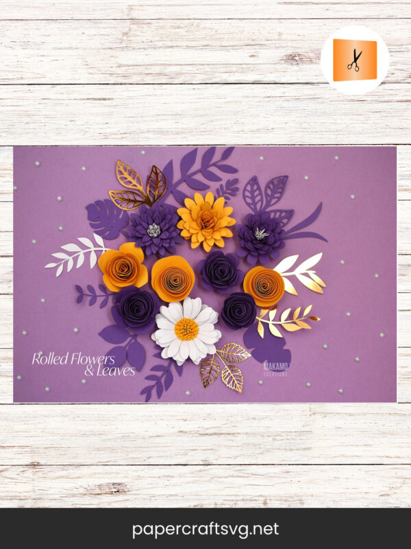 3D Rolled Flower SVG & Butterfly Bundle, Paper Flower Templates for Cricut Crafts