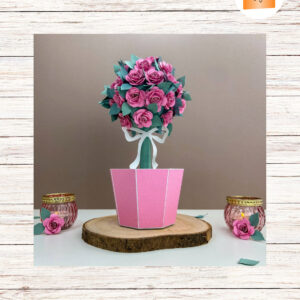 3D Rose Tree SVG File for Cutting Machines, Mother’s Day gift