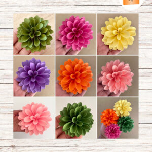 Dahlia Flowers SVG, Paper Flower Template for Cricut & Silhouette Cameo
