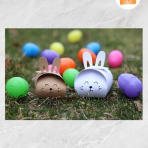 Easter Bunny Box Template, SVG Paper Cut File