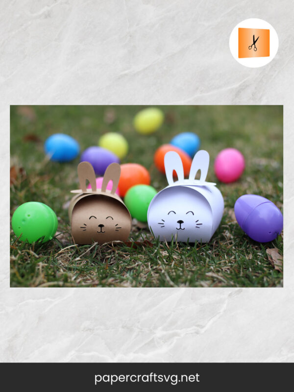 Easter Bunny Box Template, SVG Paper Cut File