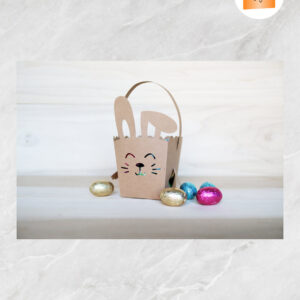 Easter Bunny Treat Box Template, SVG Paper Cut File