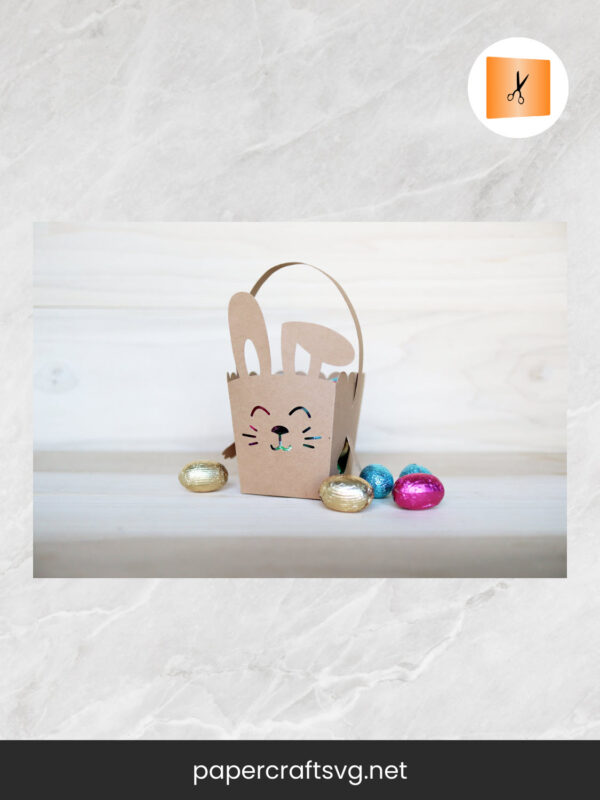 Easter Bunny Treat Box Template, SVG Paper Cut File