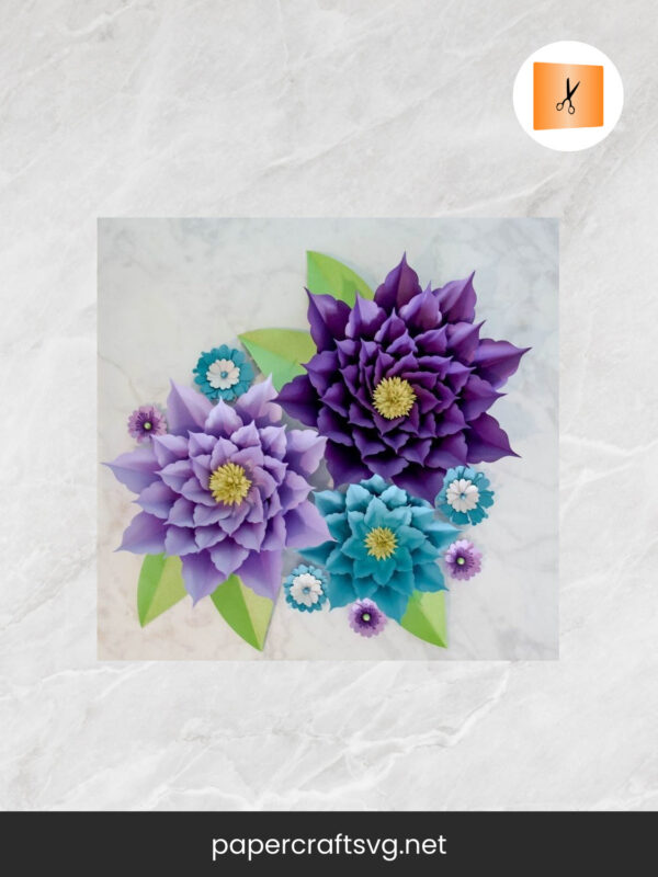 Giant Amarylis Flower Template, SVG Paper Cut File