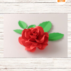 Paper Rose SVG Template, Cricut Cut Files, Silhouette Cut Files