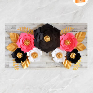 Party Decor Flower Wall DIY Paper Flowers, Paper Rose SVG
