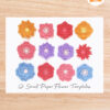 Small Paper Flower SVG Templates for DIY Crafts, Compatible with Cricut & Silhouette