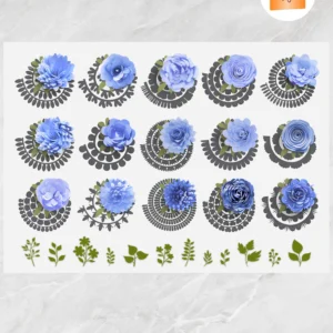 15 Rolled Paper Flower SVG Bundle, Ultimate Floral Templates for Cricut