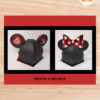 3D Mouse Ears Gift Box Template, SVG Paper Cut File