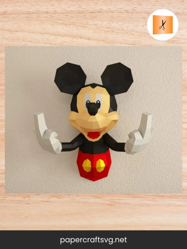 3D Papercraft DIY MICKEY FUCK YOU, Printable Cutting Files for Cricut & Cameo
