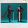 3D Papercraft Knight Template, Low Poly Cavalier with Sword