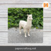 Alpaca Papercraft SVG & PDF Template, DIY 3D Origami Alpaca for Cricut & Silhouette