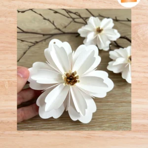 Blossom Paper Flower SVG Cut File, Spring & Summer Floral Decoration for Cricut & Silhouette
