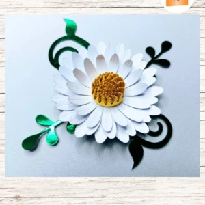 Gerbera Daisy 3D Paper Flower SVG, 2.5 Inch Template for Cricut & Silhouette Projects