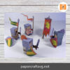 Medieval Knights & Soldiers Paper Toys, Mini People Cut & Assemble Kit