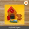 Printable Puppy House Craft, DIY Dog Paper Toy, Pretend Play Activity for Kids