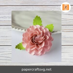 Round Ball Dahlia Paper, Flower Template For Cricut