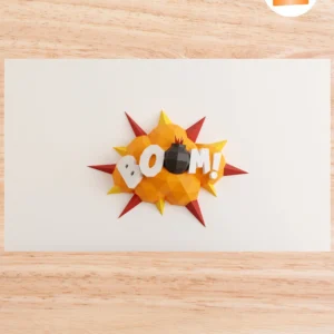 Boom Comics Papercraft 3D, DIY Pop Art Wall Decor Template