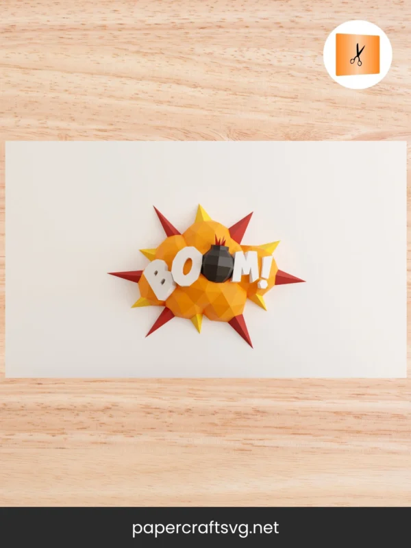 Boom Comics Papercraft 3D, DIY Pop Art Wall Decor Template