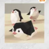 Penguins 3D Papercraft Kit, DIY Printable Paper Model Template