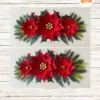 Poinsettia Paper Flower SVG Template, DIY Christmas Tree Décor, Resizable Cut Files for Cricut & Silhouette
