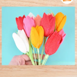 Tulip Paper Flower SVG Templates, Spring Flower Pattern & Tutorial